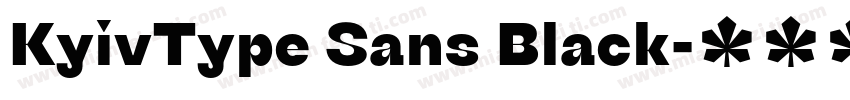 KyivType Sans Black字体转换